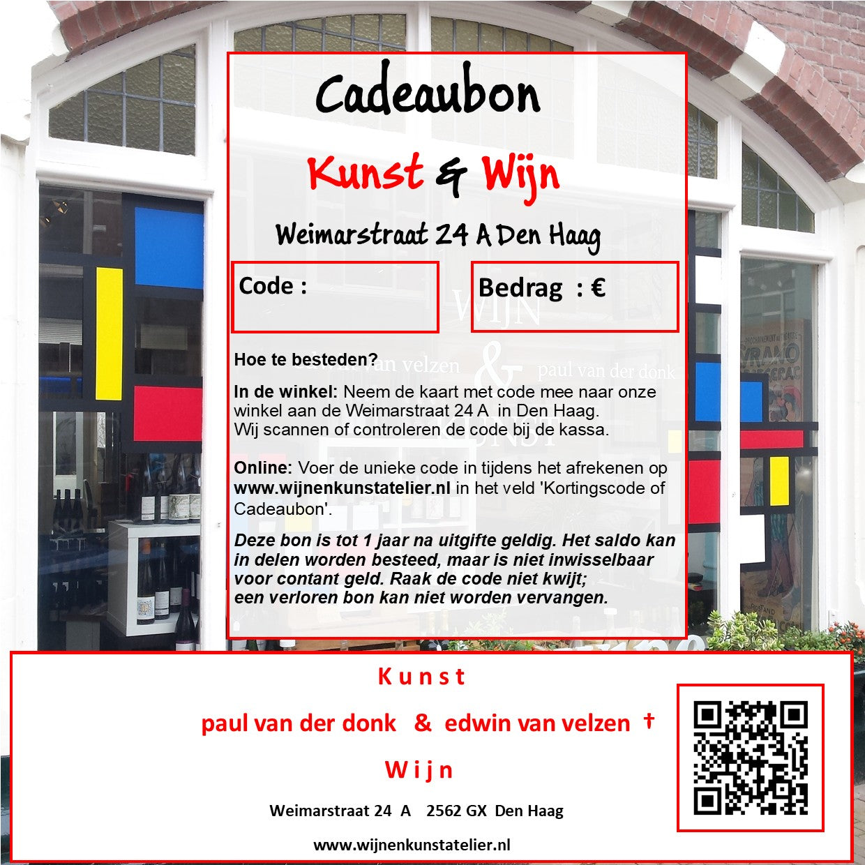 Kunst & Wijn Cadeaubon