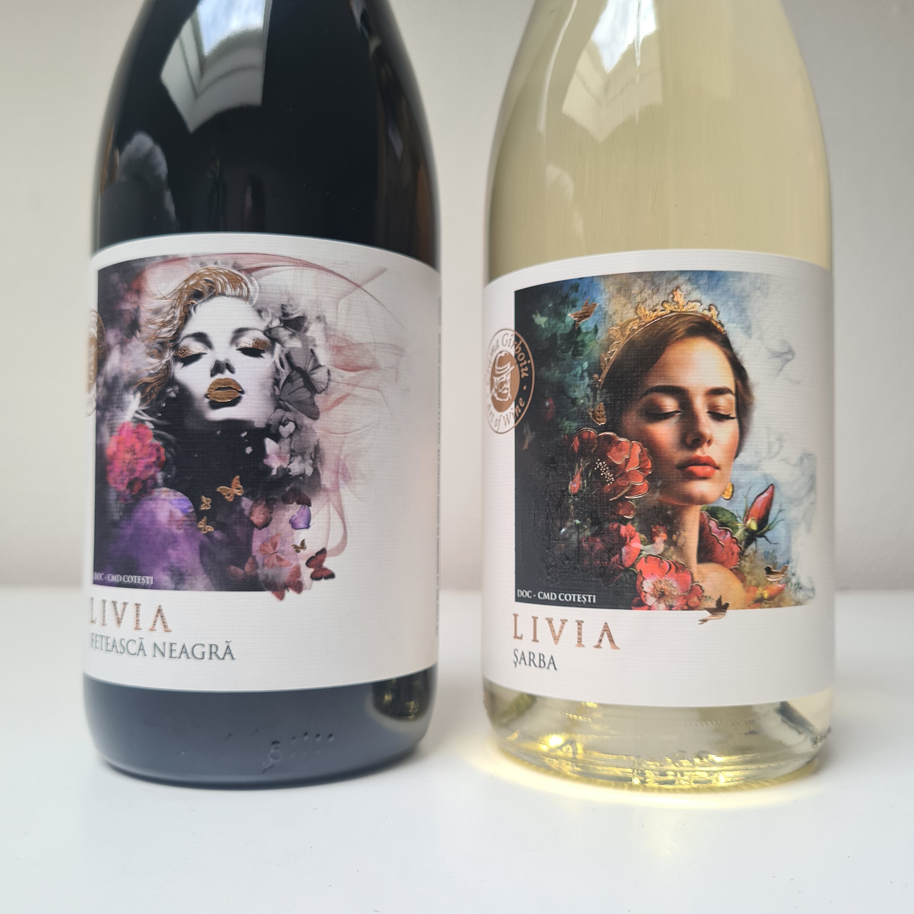  1 fles Sarba 2023  Livia Crama Girboiu  witte wijn.

1 fles Feteasca Neagra  2022  Livia Crama Girboiu rode wijn uit Roemenië