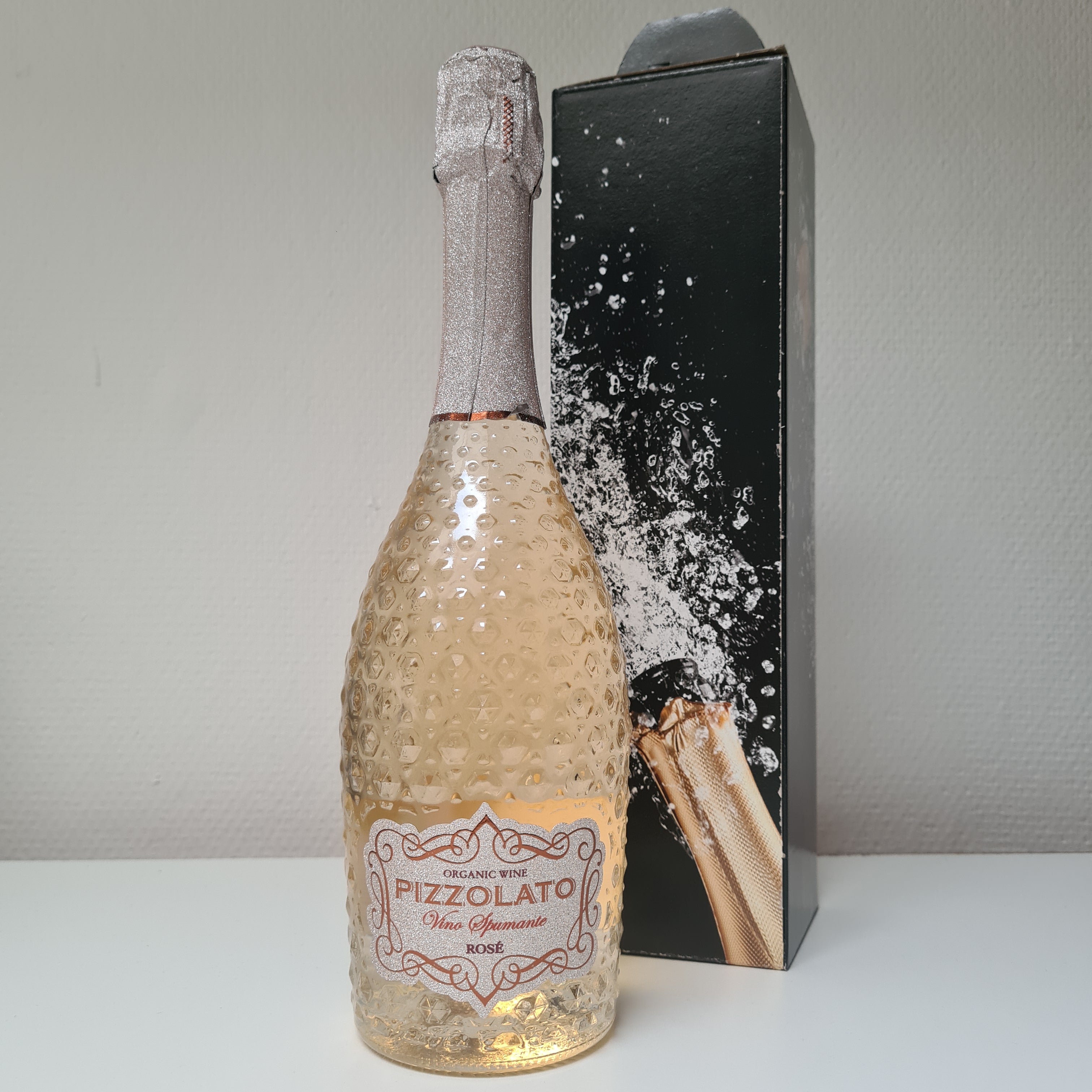Wijngeschenk : Fles Pizzolato Rosé in geschenkdoos