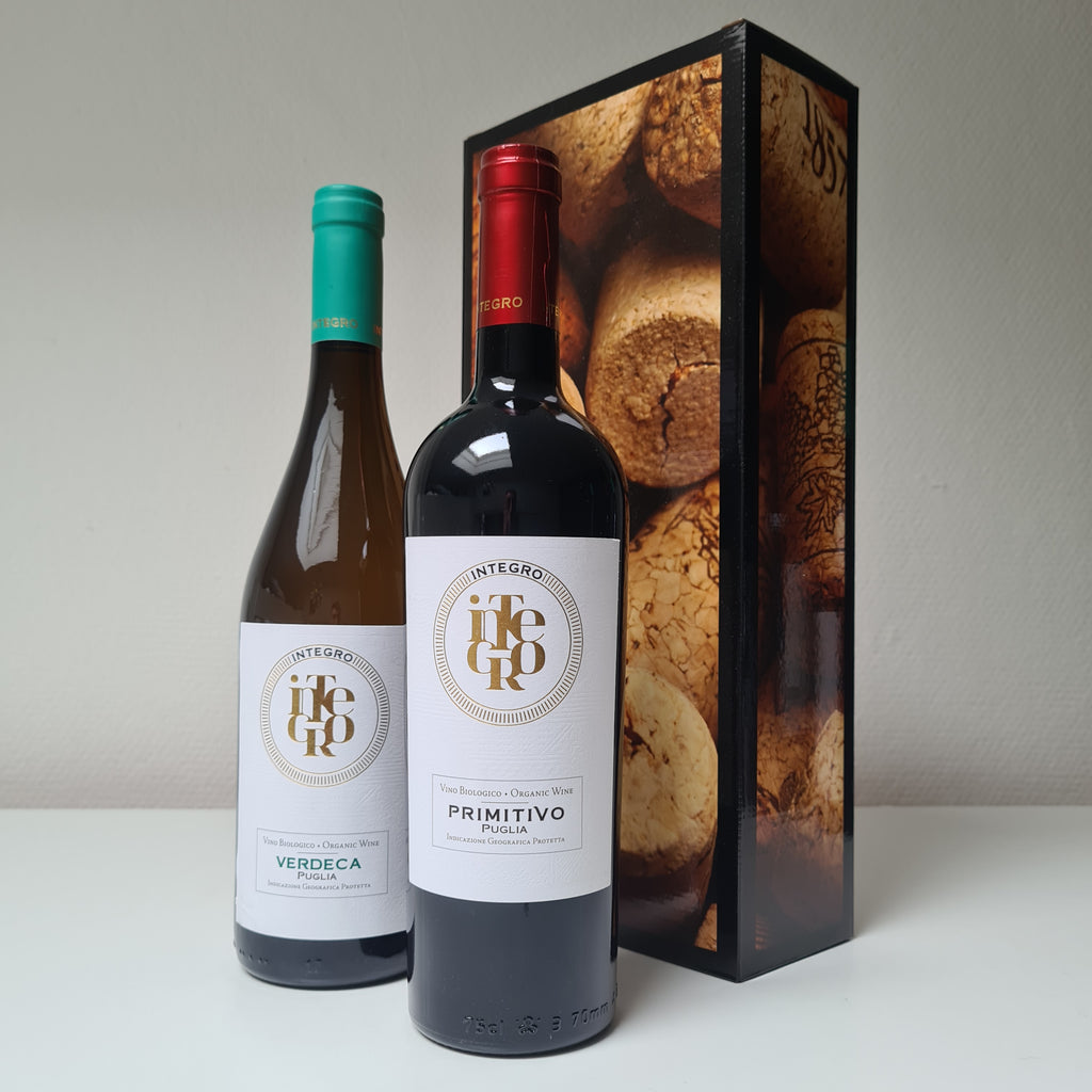 Wijndoos Italië : 1 fles wit & 1 fles rood
