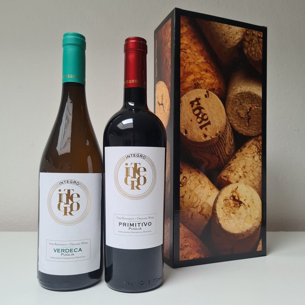 Wijndoos Italië : 1 fles wit & 1 fles rood