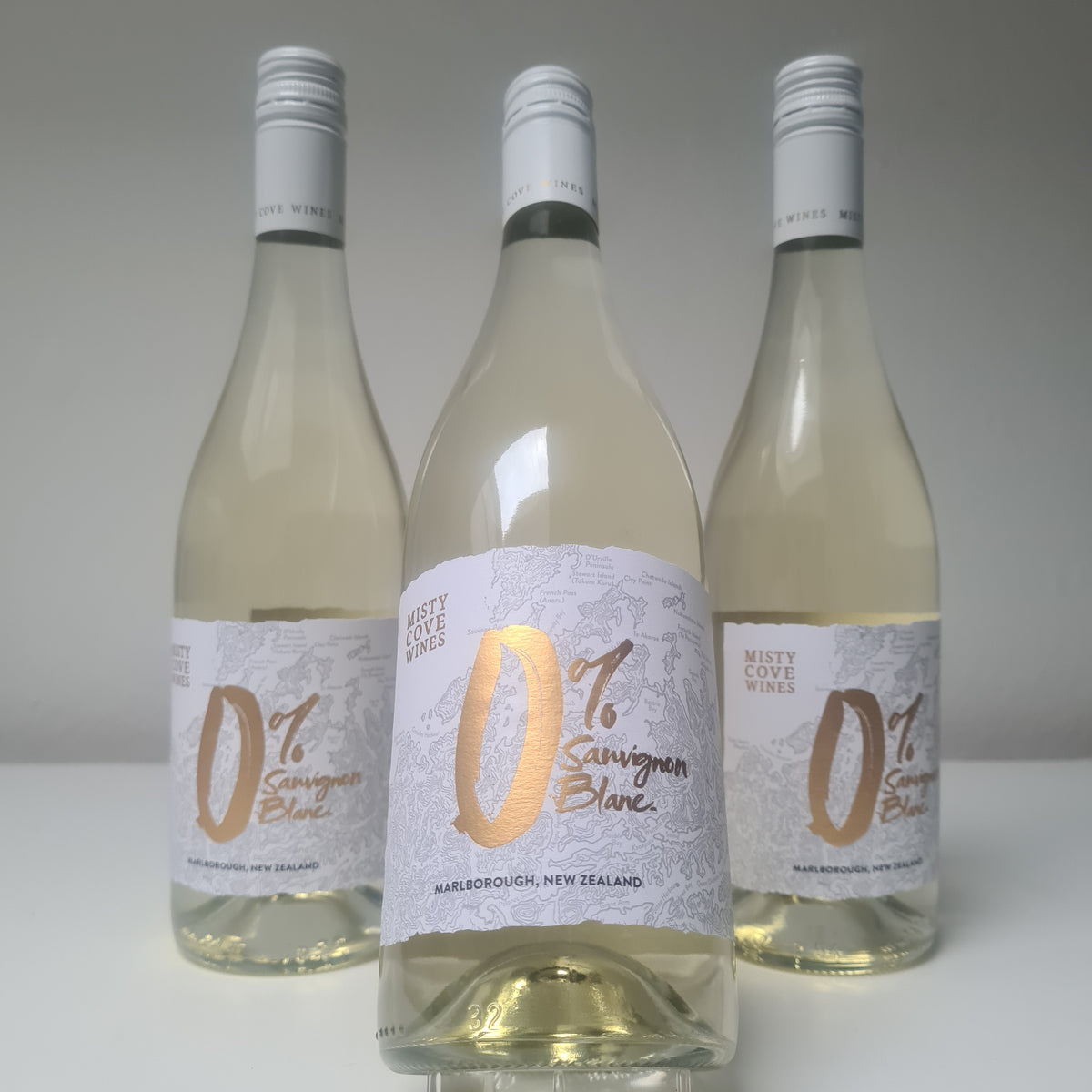 Alcoholvrije witte wijn Sauvignon Blanc van producent Misty Cove uit Nieuw Zeeland