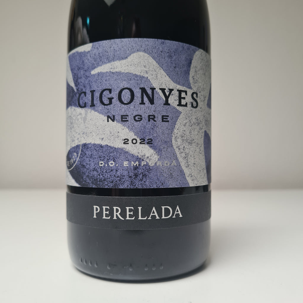 Etiket voorzijde Perelade Cigonyes Negre spaanse rode wijn