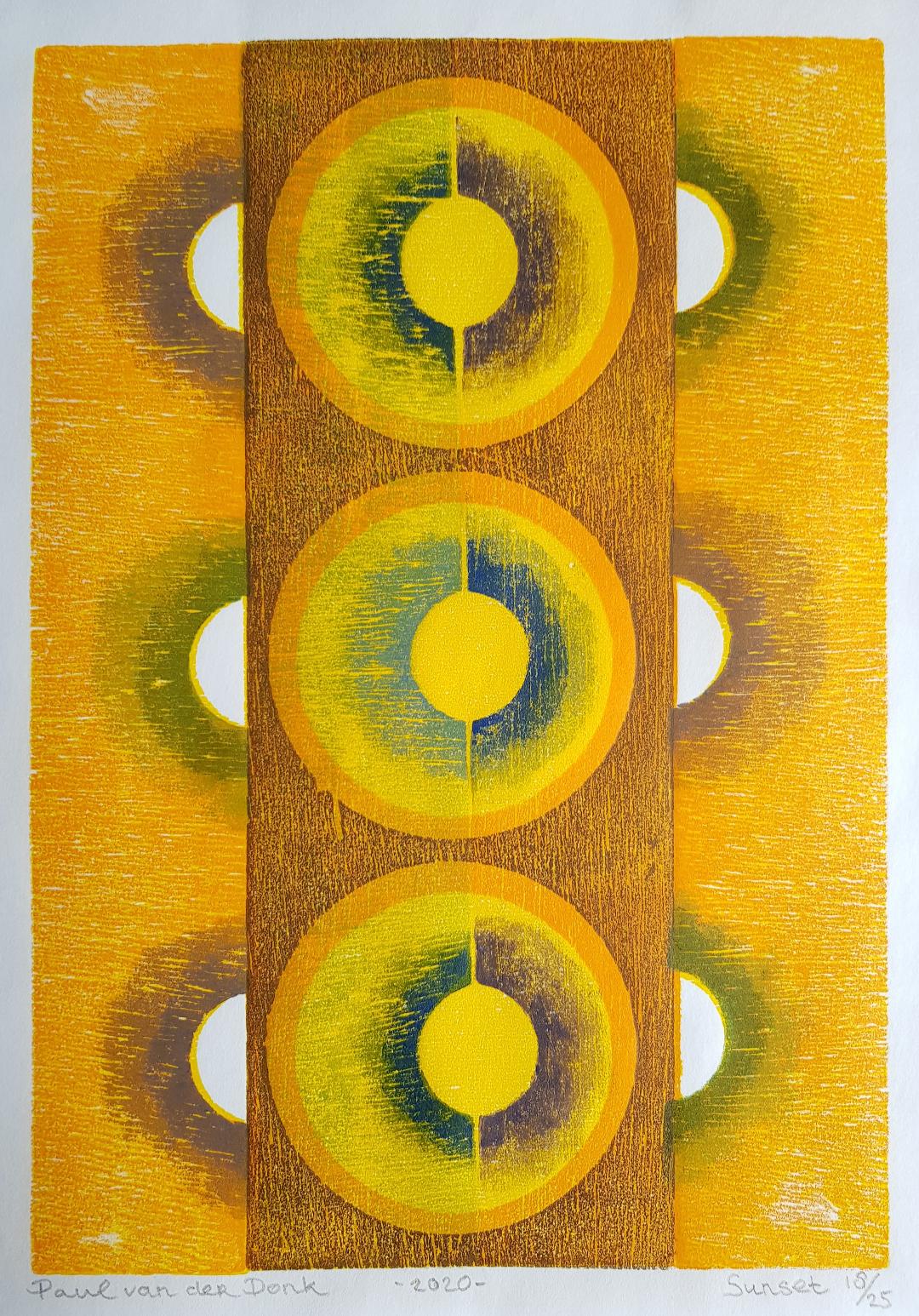 Paul van der Donk Grafiek Sunset nummer 18 van 25