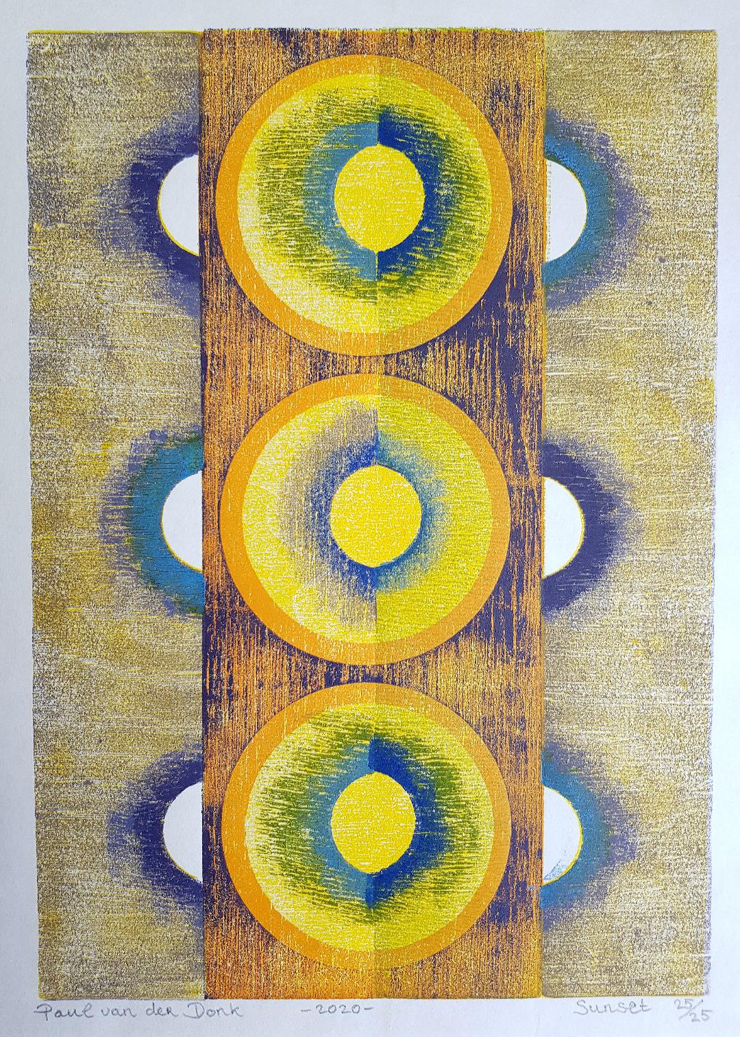 Paul van der Donk Grafiek Sunset nummer 25 van 25