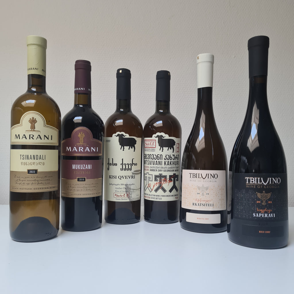 6 flessen wijn uit Georgië 
